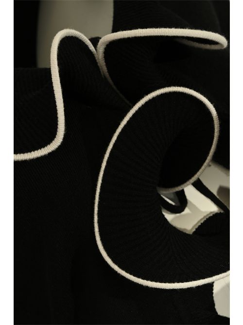 Cardigan rouches in maglia di viscosa Liquirizia NO SECRETS | 253NS121LIQUIRIZIA PROFILILATTE